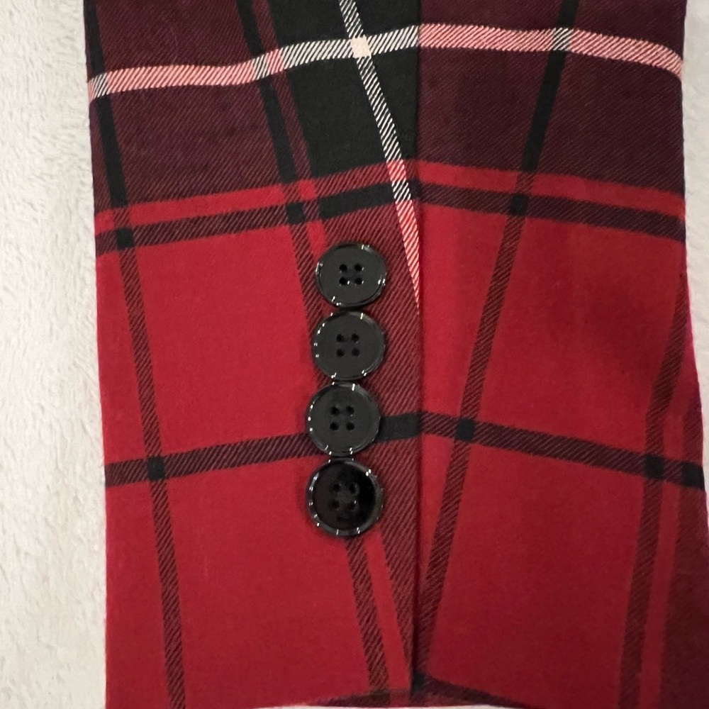 LAUREN Ralph Lauren Women’s  Red Plaid Blazer size 4 - Picture 13 of 16